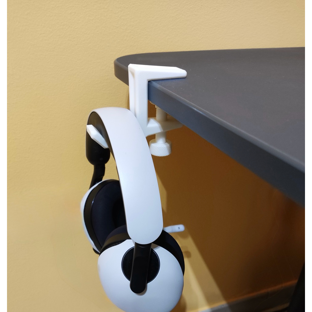ที่แขวนหูฟังติดโต๊ะ แบบหนีบ โมเดิร์น ปรับได้ แข็งแรง ประหยัดพื้นที่ Headphone holder modern Design
