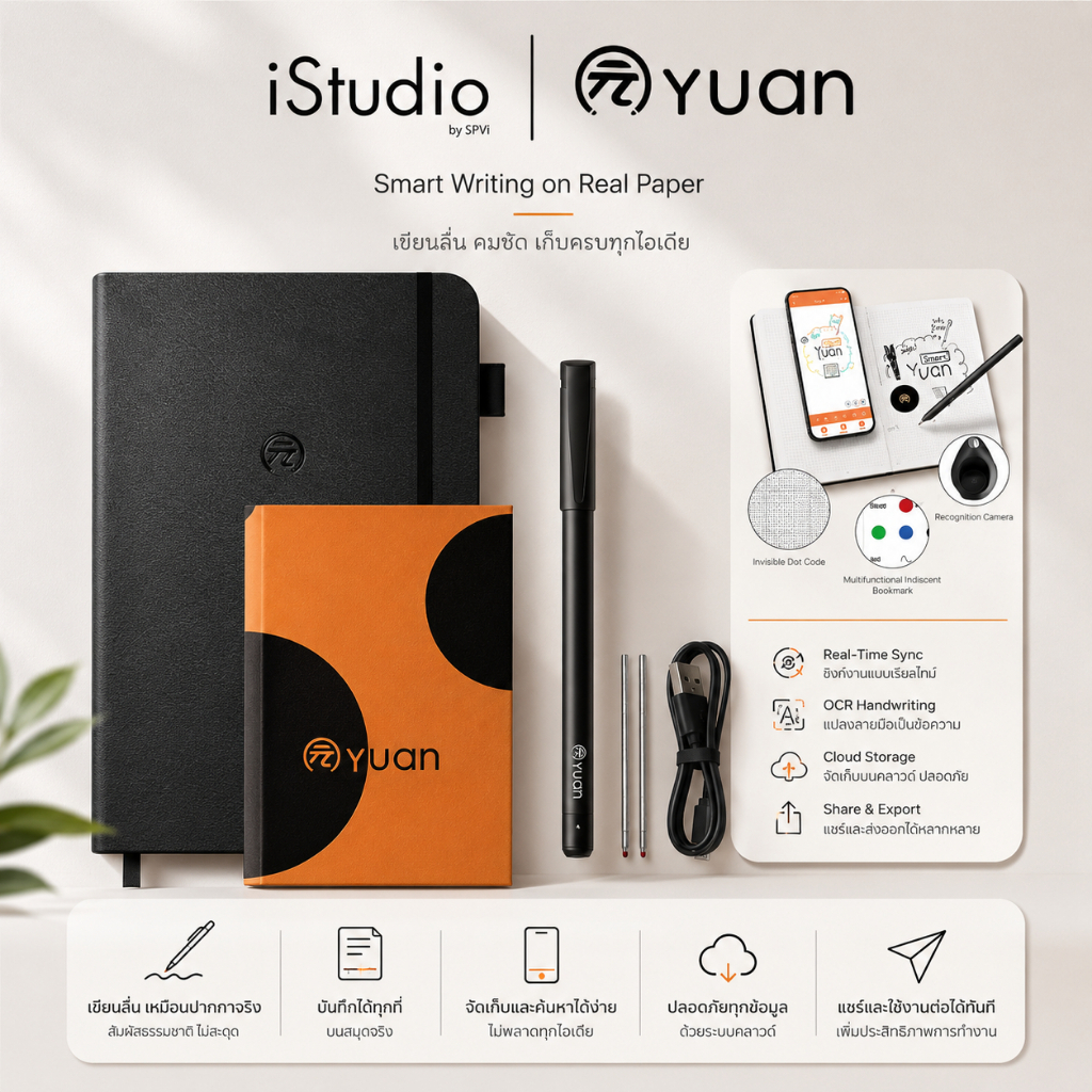 YUAN Smart Digital Notebook & Pen ชุดจดบันทึกดิจิทัล ของแท้ ประกันศูนย์ไทย