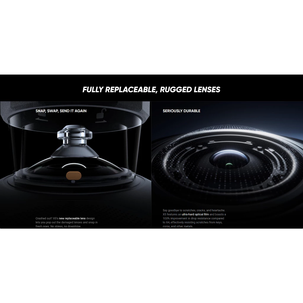 INSTA360 X5  กล้องแอคชั่น ถ่ายวิดีโอ 8K กันน้ำลึก 15m Sensor 1/1.28" ถ่ายรูป 72MP 360 Action Camera thumbnail 8