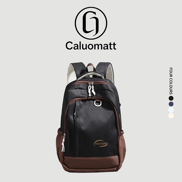 【Caluomatt.TH】กระเป๋าเป้สะพายหลัง สไตล์คลาสสิก กระเป๋าเรียน กระเป๋าเดินทาง ความจุใหญ่ ทนทาน