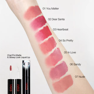 [ส่งทันที] ลิปแมทกระจกน้องฉัตร CHAT Pro Matte & Glossy Lock Liquid Lip