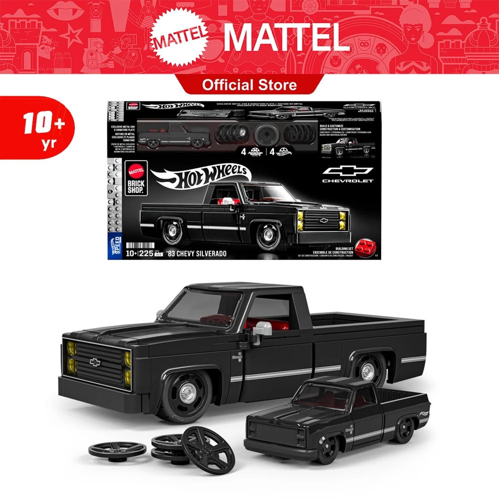 Mattel Brick Shop Hot Wheels '83 Chevy Silverado ตัวต่อฮอตวีลส์ รถเชฟวี่ ซิลเวอราโด ปี 83 JKG42 CH