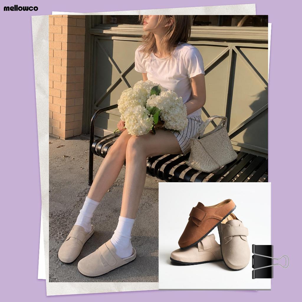 Mellowco Lupin Slipper รองเท้าเปิดส้นหนัง Suede M7-5030