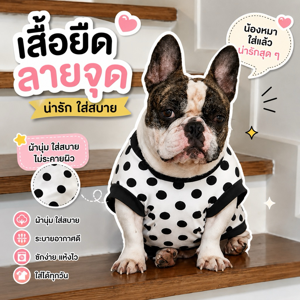 🌈พร้อมส่ง🐶 เสื้อหมามัดย้อม ลายจุด ลายริ้ว เสื้อสงกรานต์ แบบแขนกุด กุ๊นขอบใหญ่ ตัดโทนสีน่ารักมาก  เนื้อผ้าไมโคร ไม่ติดขน