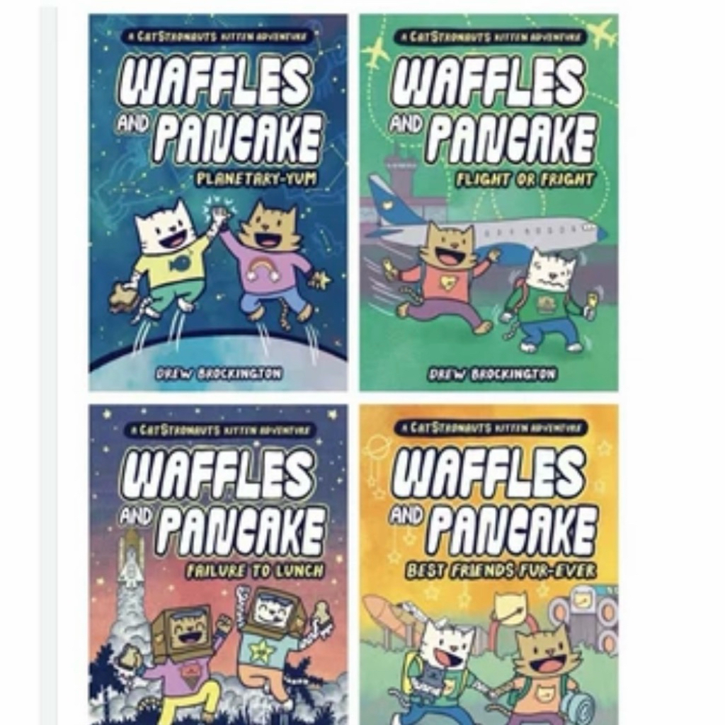 หนังสือ Waffle and Pancake ชุด 3 เล่ม ปกบาง children comic book หนังสือเด็ก การ์ตูน ภาษาอังกฤษ