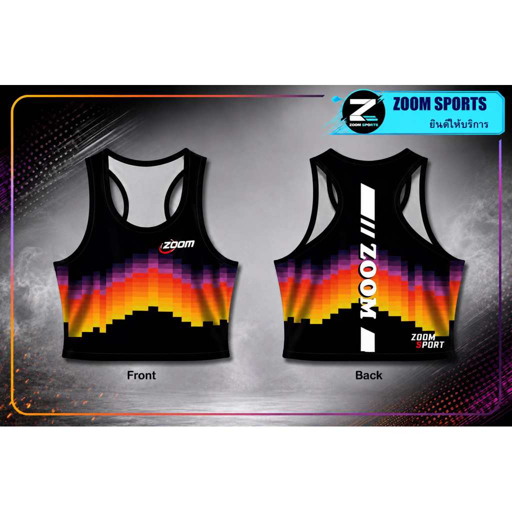 เสื้อกล้ามครอป ZOOM SPORTS สำหรับวิ่งมาราธอน