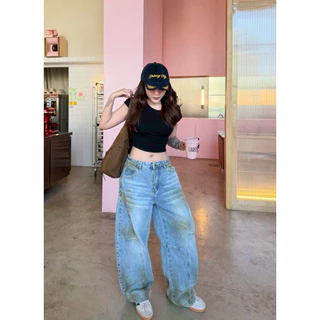 GIGI BAREL DENIM jeansbypat กางเกงยีนส์ทรงบอลลูน barel