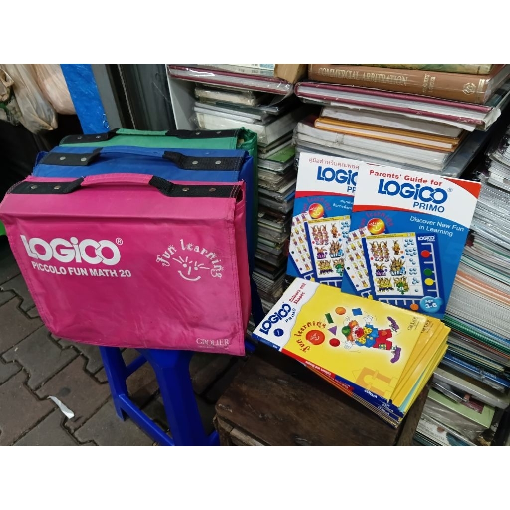 ชุดสื่อการเรียนรู้ภาษาอังกฤษ สำหรับเด็ก มือสอง LOGICO PICCOLO FUN MATH 20, PICCOLO 20,PRIMO 20 *โปรด
