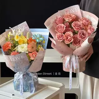 🌷🌷BAG🌷🌷(10 แผ่น/แพ็ค) กระดาษห่อช่อดอกไม้ ลายดอกไม้ ตกแต่งดอกไม่ แต่งช่อ จัดช่อ แบบช่อ แบบตัดแบ่งช่อจัดช่อดอกไม้