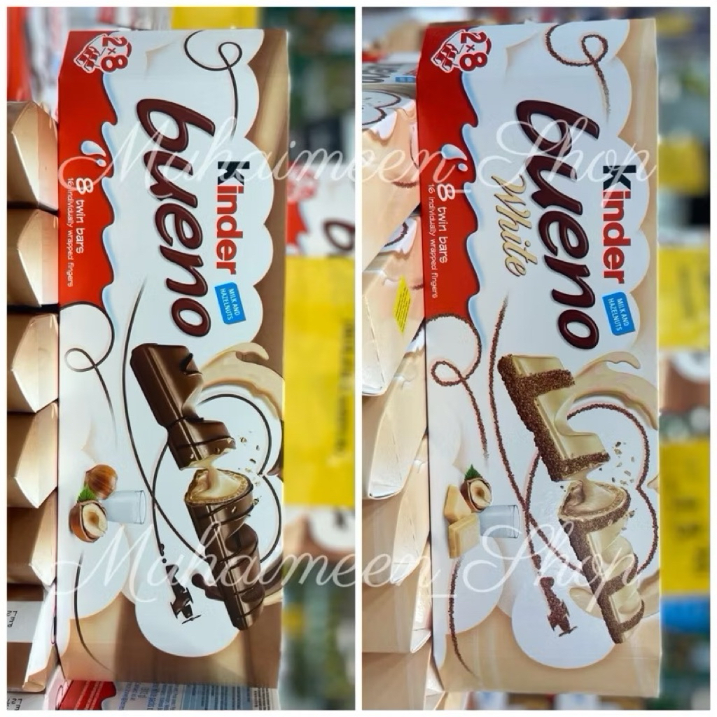 Kinder bueno 8 twin bars กล่องยาว 16 แท่ง