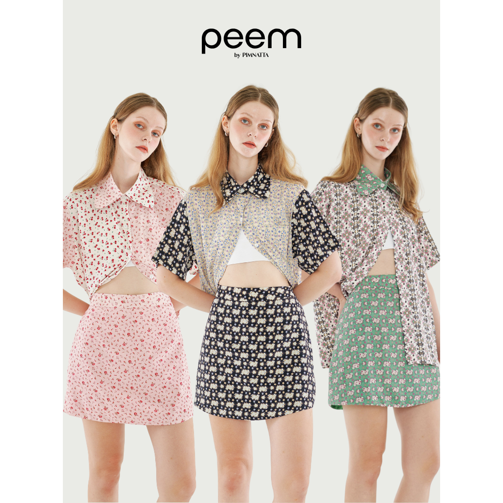 peem by pimnatta | กางเกงกระโปรงทรงเอ ผ้าพิมพ์ลาย แมทช์เสื้อเข้าเซตได้