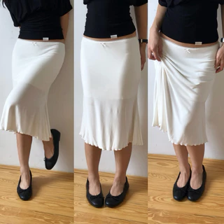 BEMYCHIC กระโปรงยาวหางปลา มีซับในผ้าในตัว รุ่นMidi Skirt