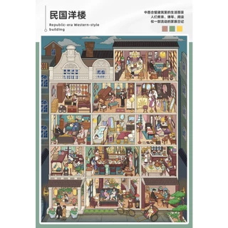 ส่งด่วนกทม. ใหม่! สติกเกอร์ 3D Scene Sticker มีมาร์ค แบบเล่ม 7 ฉาก สร้างเมือง miniature Telado 10.0