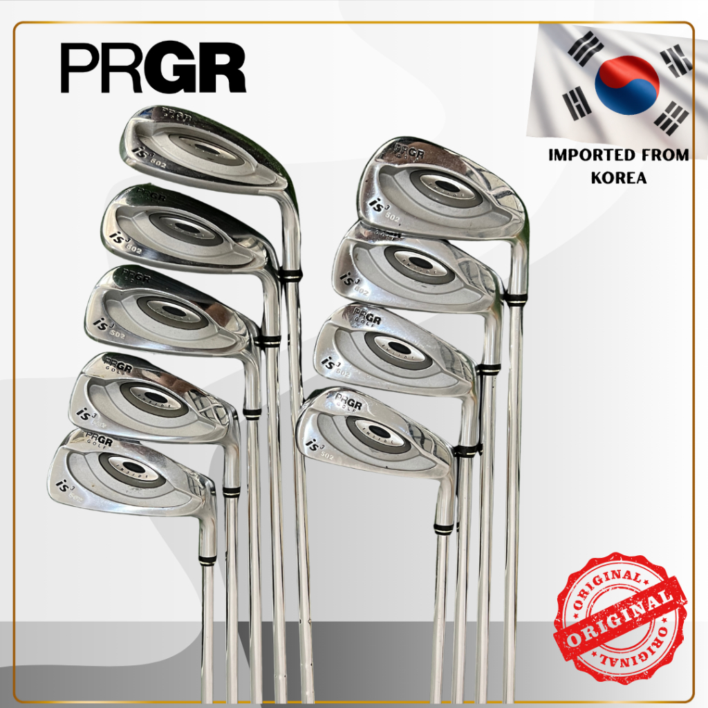 ✨(ชุดไม้เหล็กมือสอง) PRGR IS 502 9 Iron - for man  - Shaft : LIGHT SPEC STEEL / Original - Flex : S 
