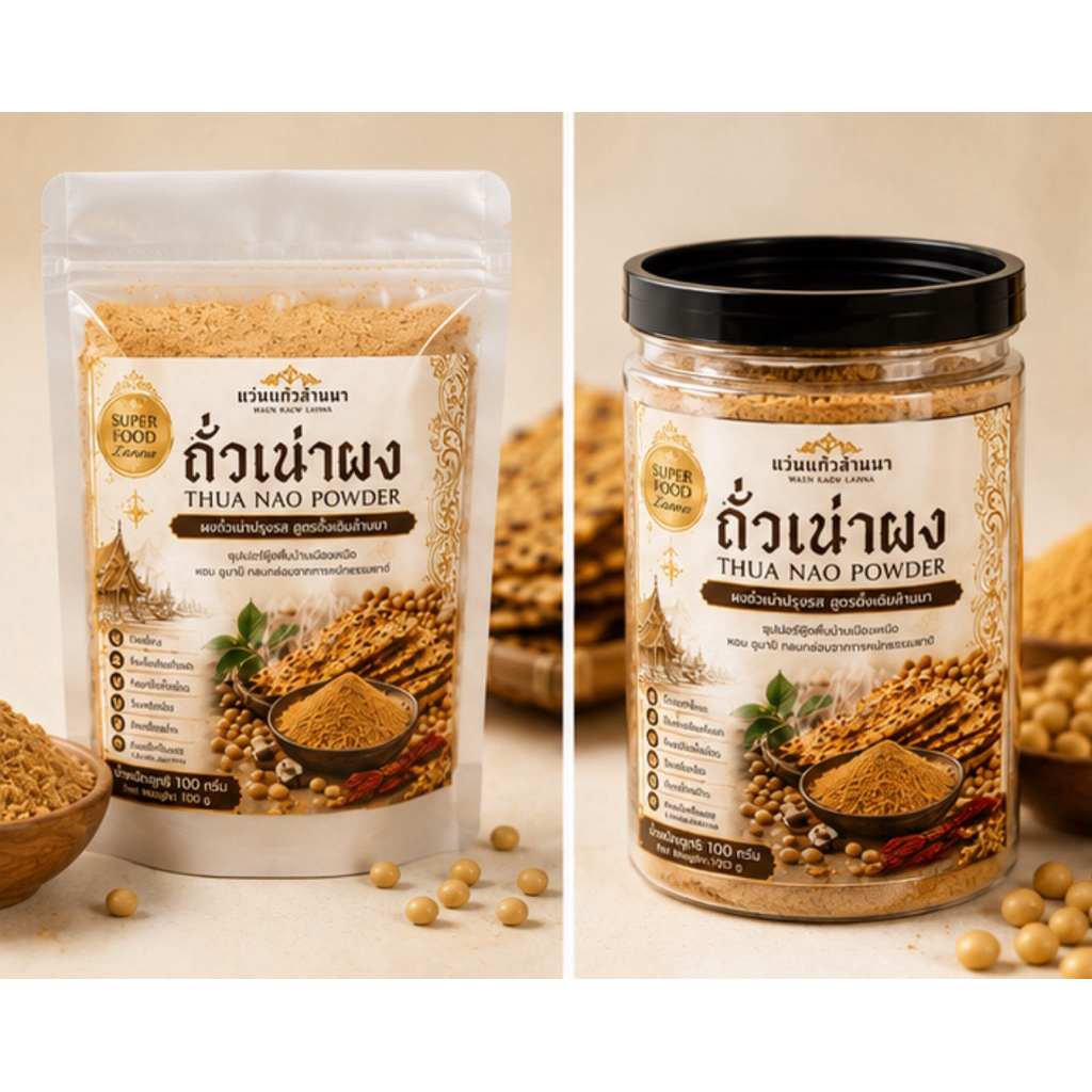 ถั่วเน่าผง ขนาด 100 กรัม (ผงถั่วเน่าปรุงรส)