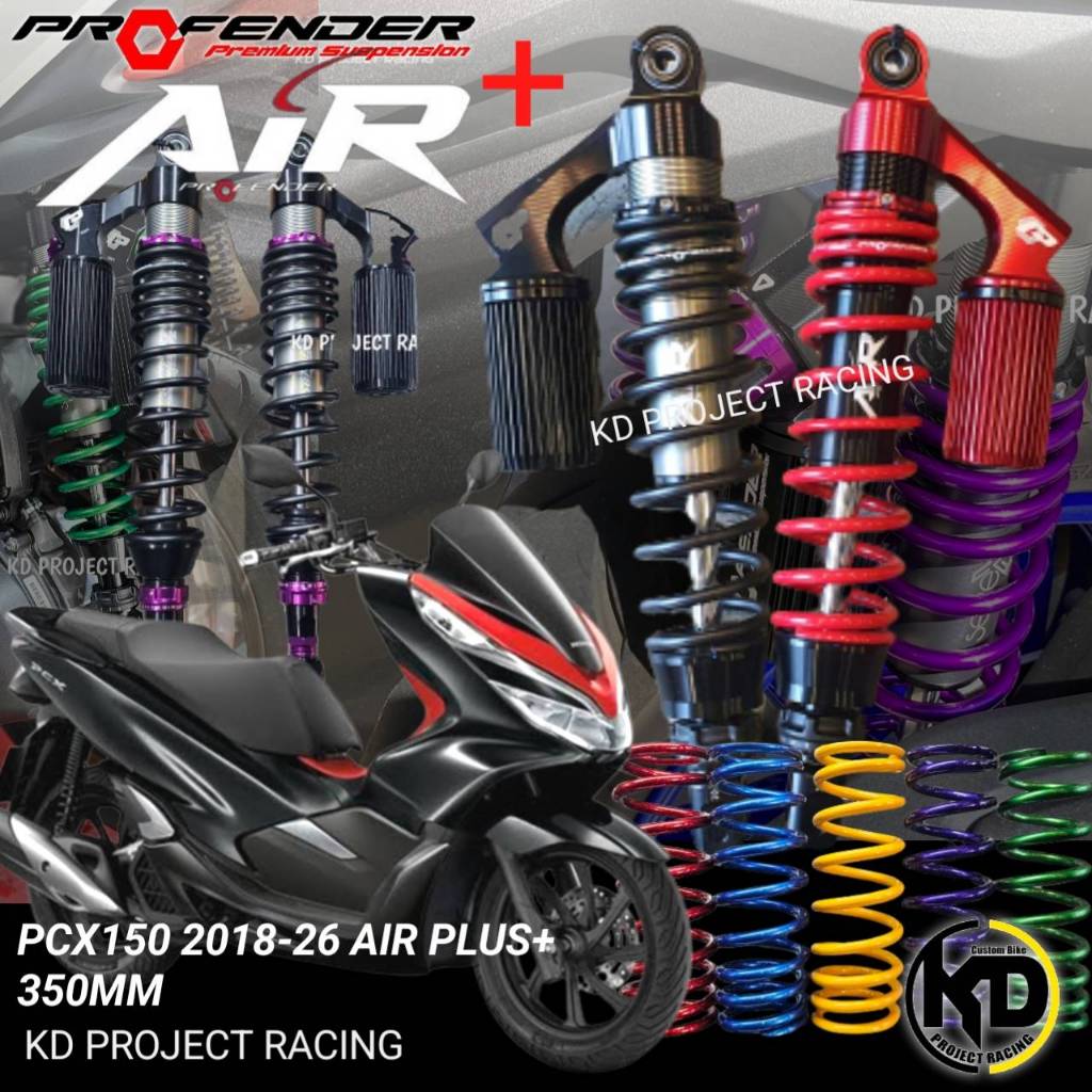 ส่งฟรี🚩โช๊ค Profender รุ่น Air Plus+Honda PCX150 2019-26 (สูง340-350mm) มีสีสปิงให้เลือก
