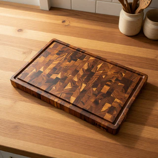 เขียงไม้สักเอนเกรน LAO WOOD รุ่น CB08-1