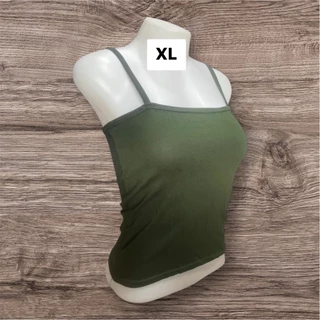 เสื้อเกาะอกมีสายบิ๊กไซส์XL เอวลอย (ผ้าคอตตอน) สาวอวบ​ ใส่สบายไม่ร้อน เนื้อผ้ายืดตามตัว