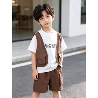 เสื้อผ้าเด็ก ชุดเด็กแฟชั่น 2 ชิ้น เสื้อ + กางเกง ชุดไปเที่ยว เนื้อผ้าดี size 8m-5ปี PFS-042