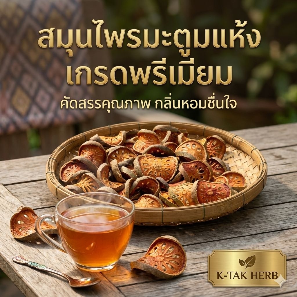 มะตูมอบแห้ง 1000 กรัม ต้มทำน้ำมะตูม คัดเกรดอย่างดี มะตูมต้มน้ำสมุนไพร