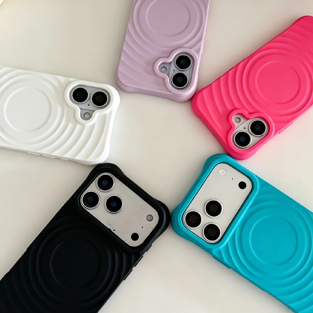 เคสซิลิโคน กำมะหยี่ ชาร์จได้ งานRipple สำหรับไอโฟน 17pro max 17air 16 promax 15 promax 14 promax 13 promax 14plus i11