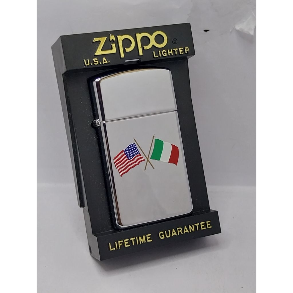 Zippo Slim ผลิตปี1996  พร้อมกล่องเดิม #สินค้าใหม่เก่าเก็บยังไม่ผ่านการใช้งาน❤️รับประกัน Zippo แท้100