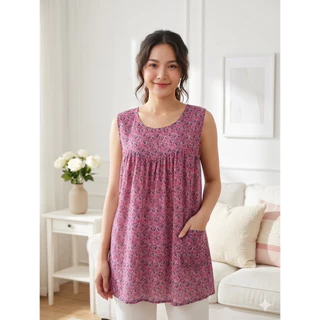 เสื้อแขนกุดไซส์ใหญ่ อก60" ผ้าสเตย์เนื้อผ้าเย็นใส่สบาย