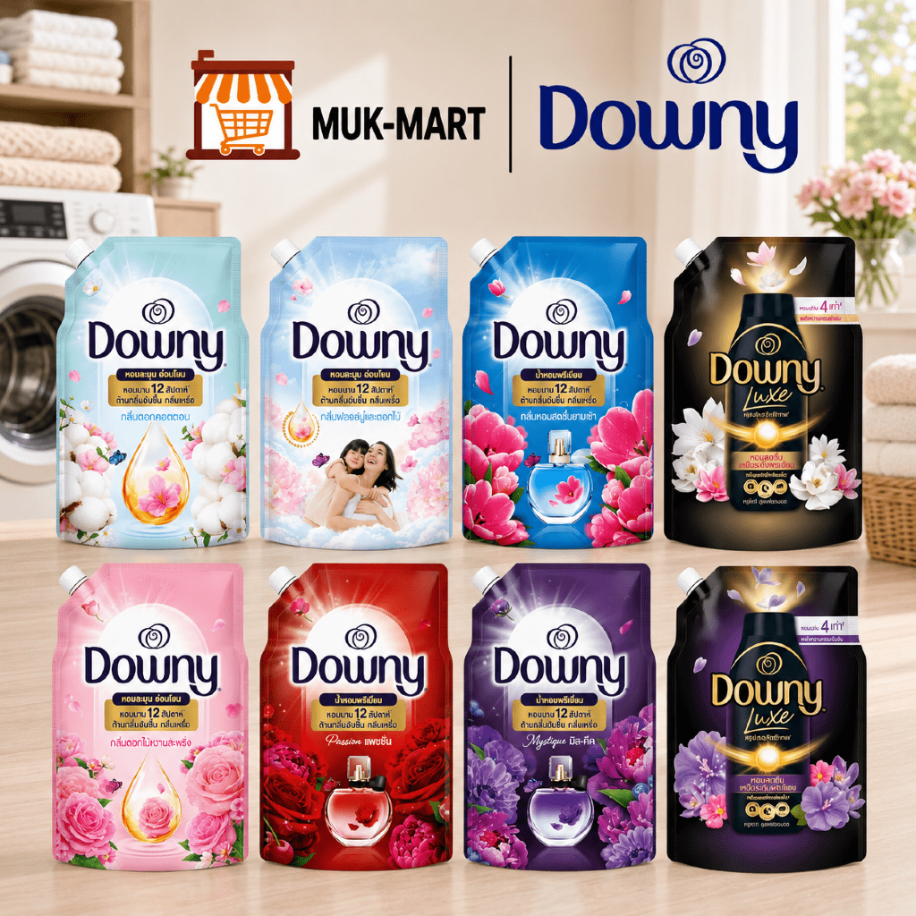 Downy น้ำยาปรับผ้านุ่ม 950ML(ถุงละ )Indoor Dry | Bubbles Flowers | Sunrise Fresh | Passion | Mystique | Harmony | Mystiq