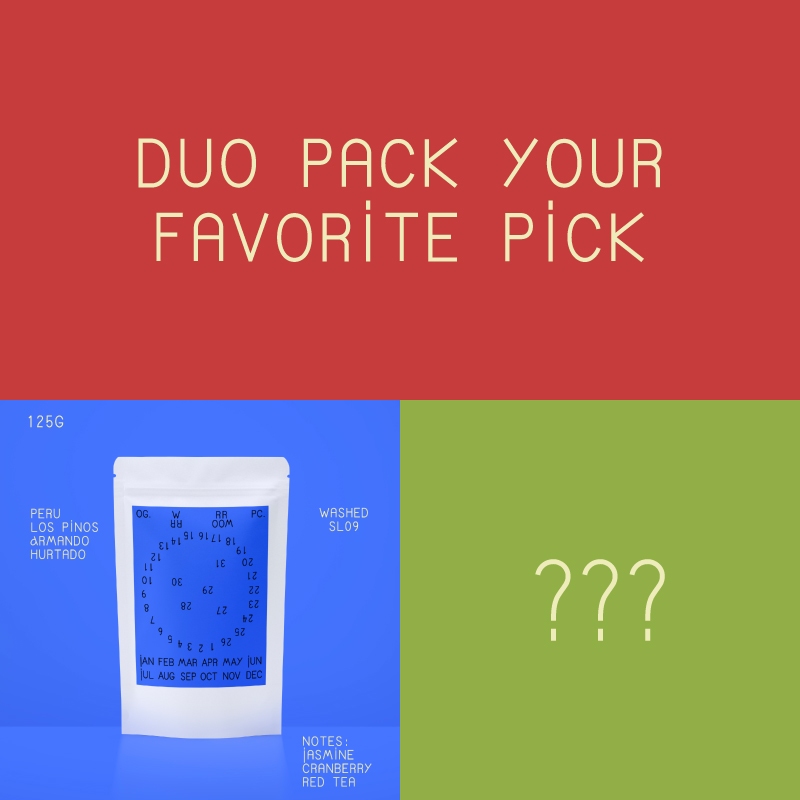 Wonderroom - Duo Pack เมล็ดกาแฟ Peru Los Pinos Armando Hurtado (W) + Your Pick! (125g)
