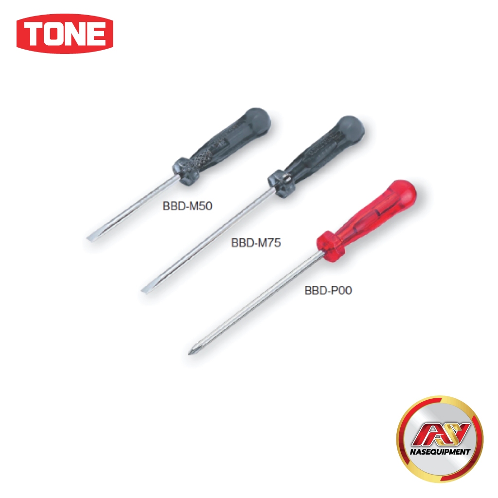 TONE ไขควงด้ามเล็ก ด้ามพลาสติก แกนแม่เหล็ก | BBD SERIES
