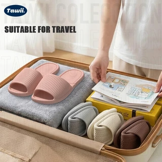 Tawii. สลิปเปอร์ พับได้ รองเท้าใส่ในบ้าน UNISEX Slipper ใส่ในห้องน้ํา เหมาะสําหรับโรงแร