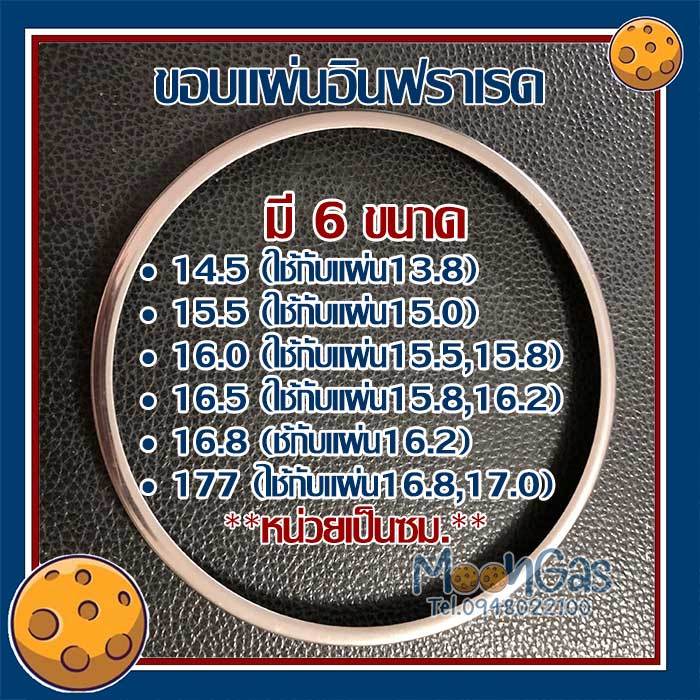 ขอบแผ่นอินฟาเรด ขอบสแตนเลสอินฟาเรด มี6ขนาด 14.5,15.5,16.0,16.5,16.8,17.7