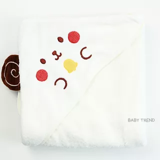 Little Home Baby ผ้าเช็ดตัวหมวกหน้าสัตว์ 80x80cm ผ้านาโนนุ่มๆ ซึมซับน้ำได้ดี ( 1 ผืน ) | Baby trend