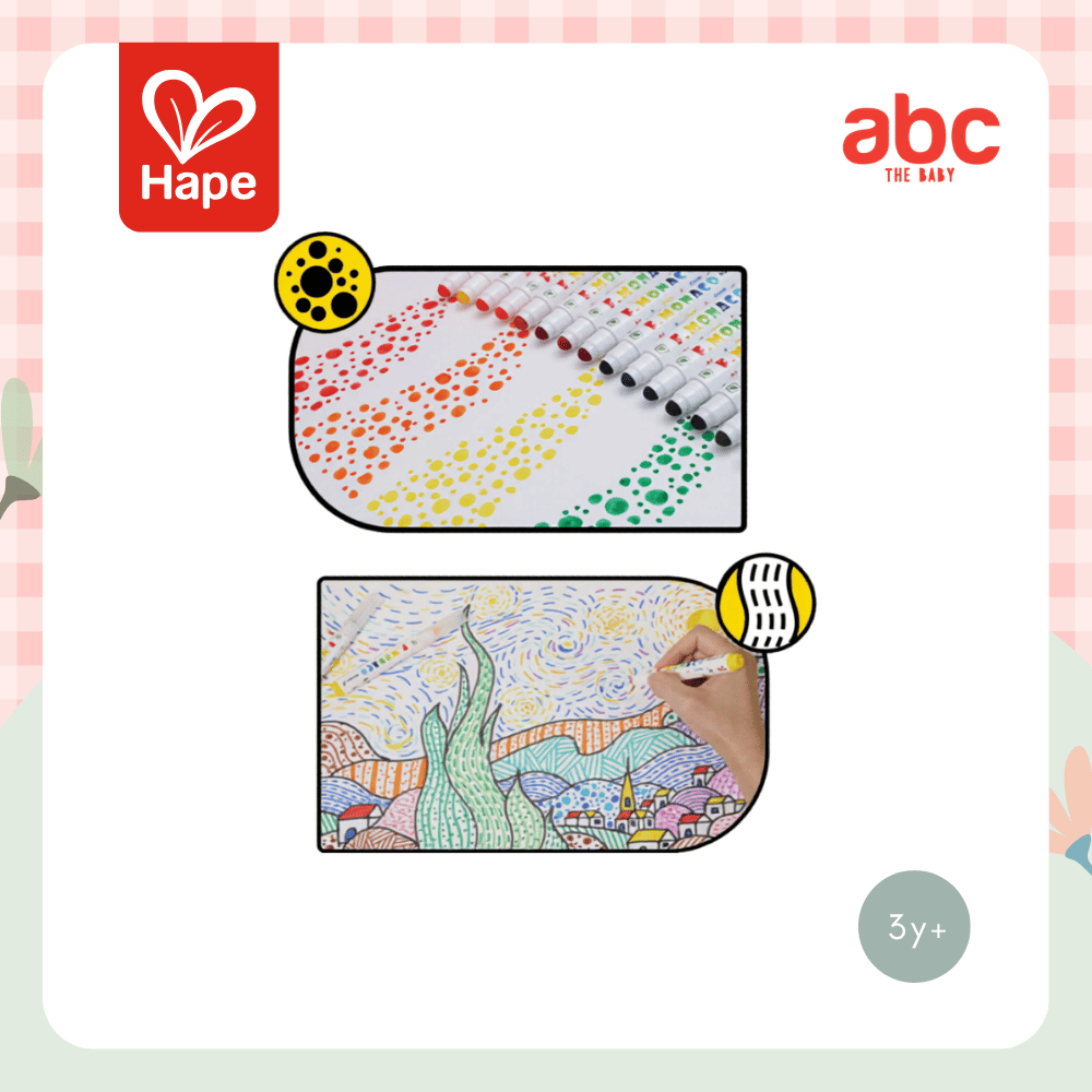 Hape Dot Washable Markers 可水洗圆头水彩笔 3岁+ 图片 5