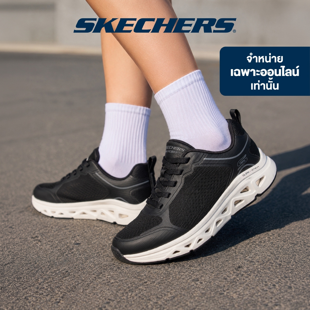 Skechers สเก็ตเชอร์ส รองเท้าผู้หญิง Women Online Exclusive BOBS Sport Arc Waves Casual Shoes - 117861-BLK (latest)