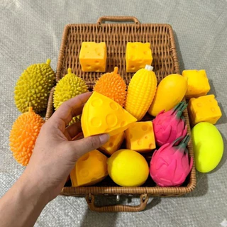 สกุชชี่ รูปทรงผลไม้ทุกรุ่น ของเล่นบีบนุ่ม ของเล่นของขวัญสำหรับเด็ก หลากหลายแบบ ของเล่นบีบ สกุชชี่