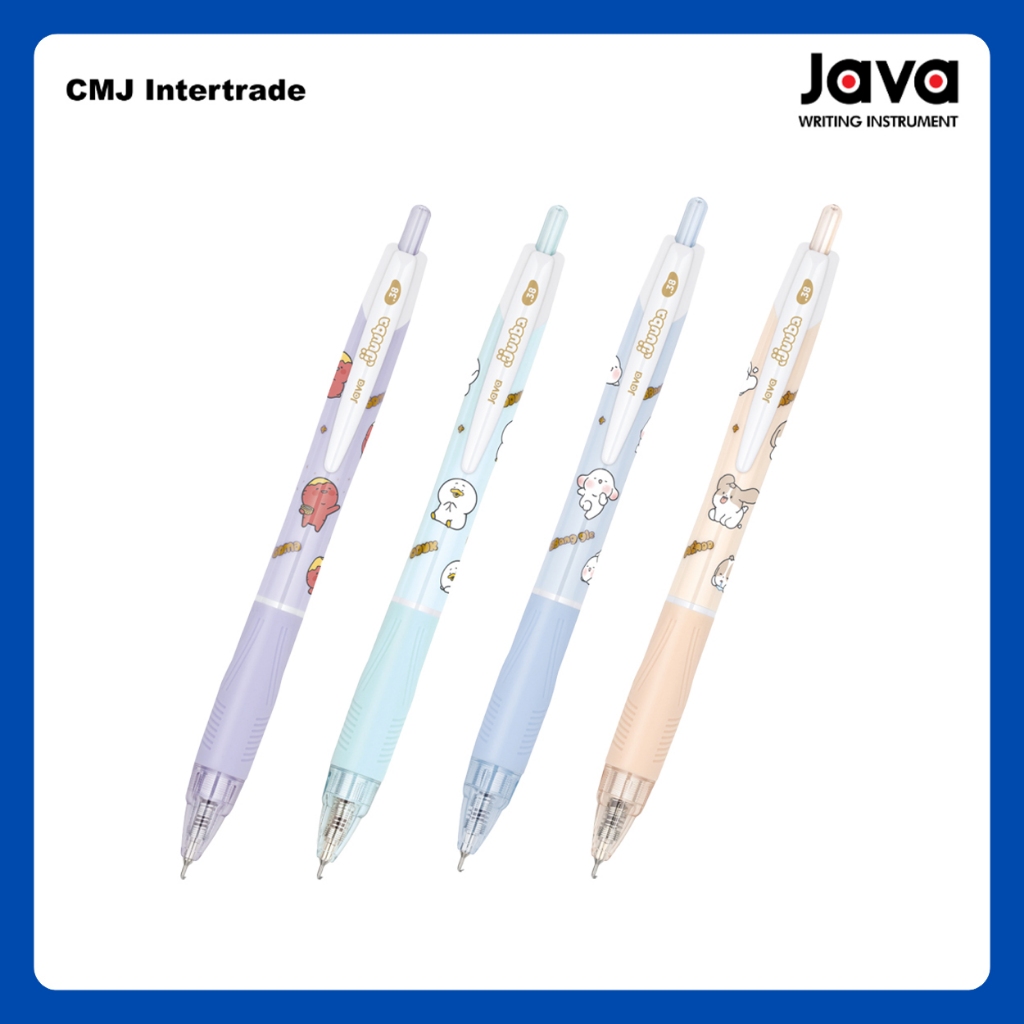 JAVA N-Jjuba Ballpoint Pen 0.38mm ปากกาน้ำเงิน หัวขนาด 0.38มม. ปากกาลูกลี่นคุณภาพดี ลายน่ารัก สไตล์เกาหลี