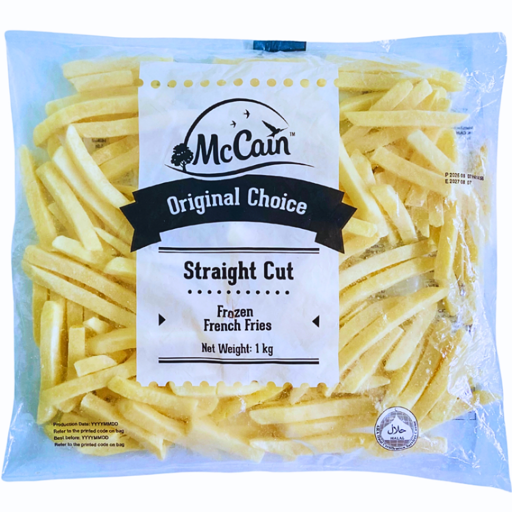 <สั่งในไลฟ์ลด50%>McCain เฟรนซ์ฟรายส์เส้นตรงเส้นใหญ่ 10 มิล 1 kg **ทอดก่อนทาน สินค้าคุณภาพนำเข้า เฟรนฟรายส์ French fri