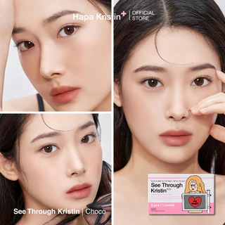 HapaKristin คอนแทคเลนส์ รายเดือน รุ่น See Though Kristin สี Choco (2pcs/box) มีค่าสายตา Contact Lens