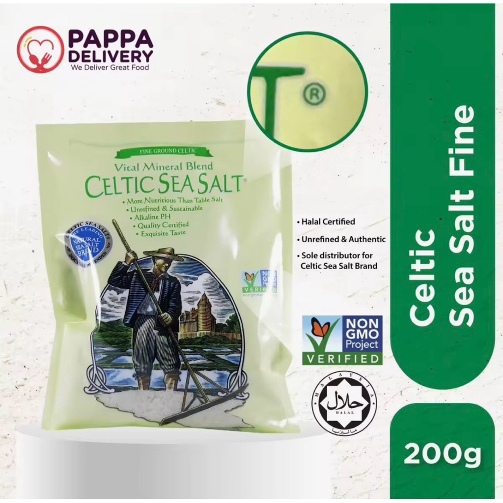 ของแท้นำเข้าพร้อมส่ง🇲🇾Celtic Sea Salt® Fine (200g) เกลือทะเลดั้งเดิม