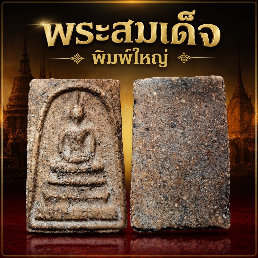 พระสมเด็จพิมพ์ใหญ่ วัดระฆังกรุเก่า แร่เด่นธรรมชาติ