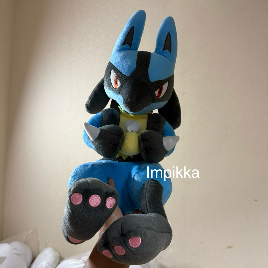 ( NEW 🌟 RARE ) ตุ๊กตา ลูคาริโอ้  Lucario Pokemon Plush 20" Jumbo ลิขสิทธิ์แท้ from Japan 🇯🇵