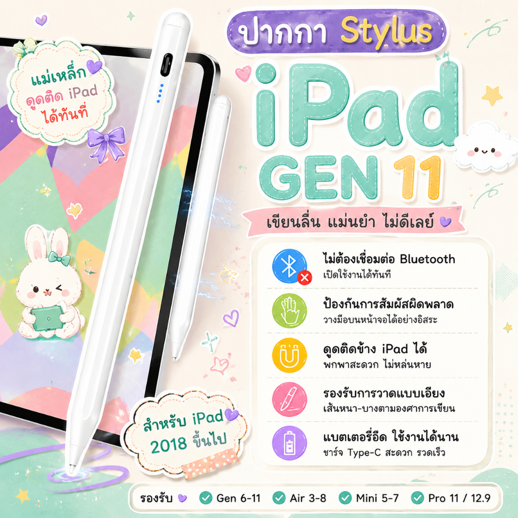 ปากกาสไตลัส สากล สําหรับ Android IOS Windows Touch Pen สําหรับ โทรศัพท for Phone iPad oppo xiaomi ปากกาสไตลัส ปากกา