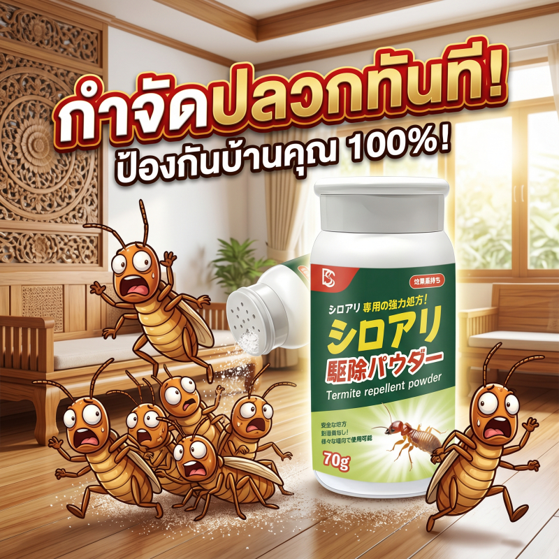 🐜โรยผงเดียว ขจัดปลวกหมดปัญหา🐜ยาฆ่าปลวก กำจัดปลวก ผงกำจัดปลวก โรยใช้งานง่าย ขจัดปลวกสิ้นซาก ยาปลวก ยากำจัดปลวก