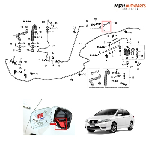 ฝาครอบกันฝุ่นหัวเติมก๊าซ CNG CITY GM2 2012-ON CNG แท้ศูนย์ราคาต่อ 1 ชิ้น