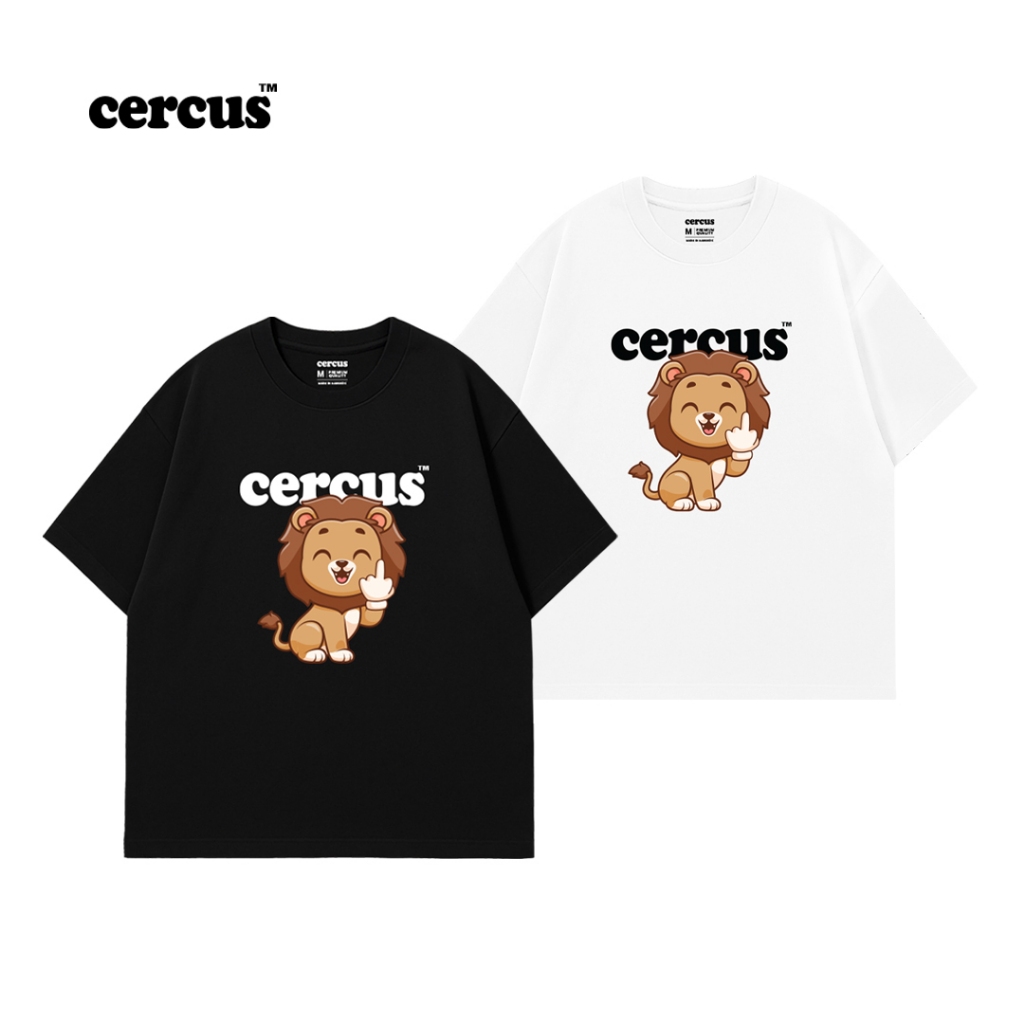 CERCUS-THE LION เสื้อยืดคอกลม ผ้าCOTTON100%