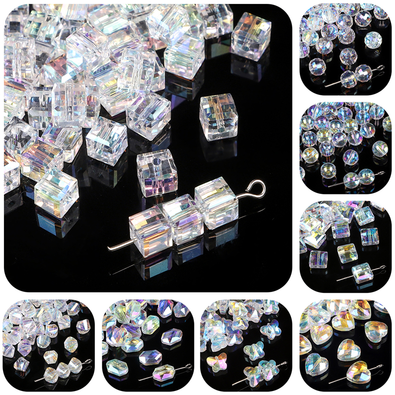 คริสตัลเพชรลูกอมสีสันฤดูร้อน มีหลายดีไซน์ แพคละ5-30ลูก อุปกรณ์DIY ทำสร้อยข้อมือ สร้อยคอ เครื่องประดับ