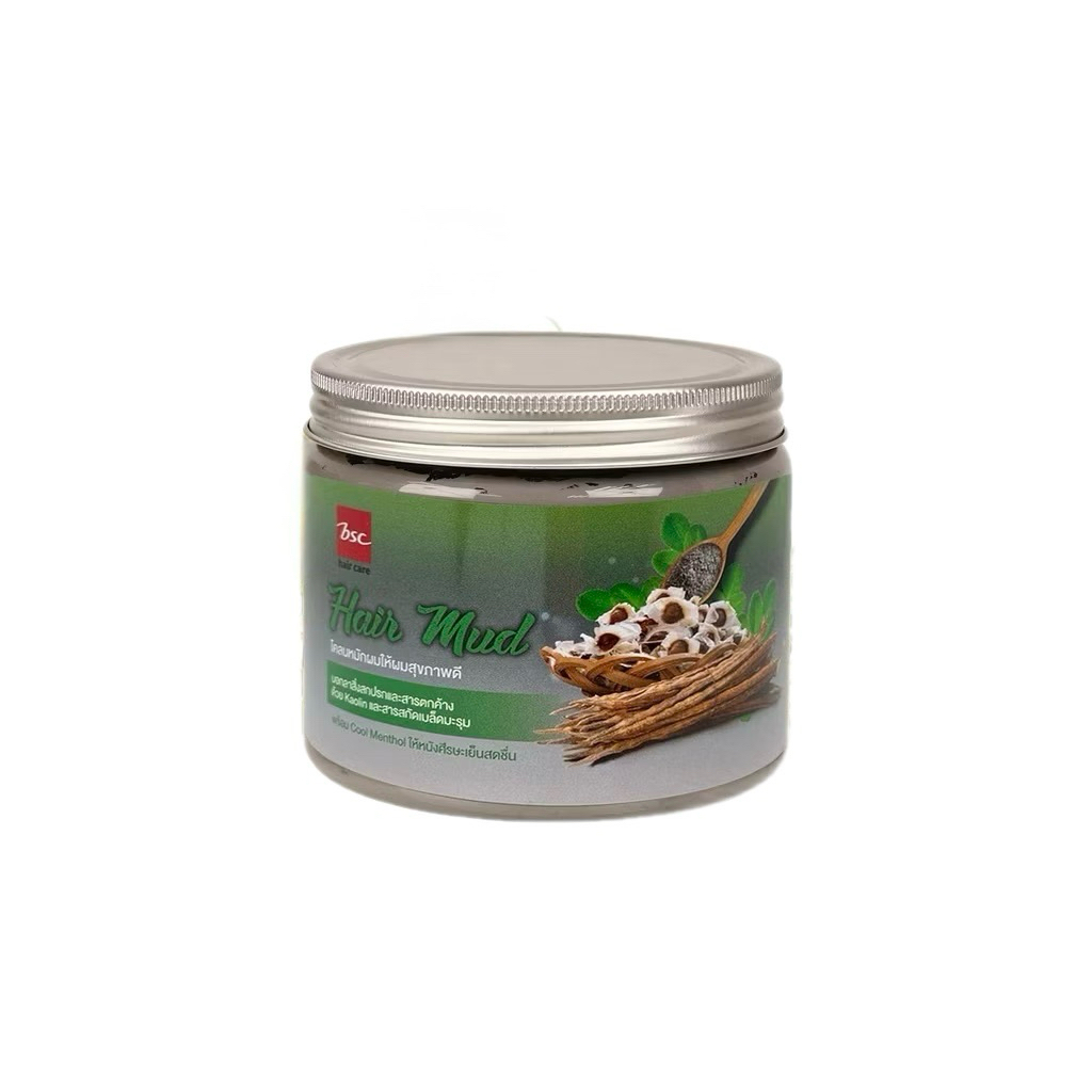 BSC Hair Mud แฮร์ มัด โคลนหมักผม ล้างสารเคมี 400ml.