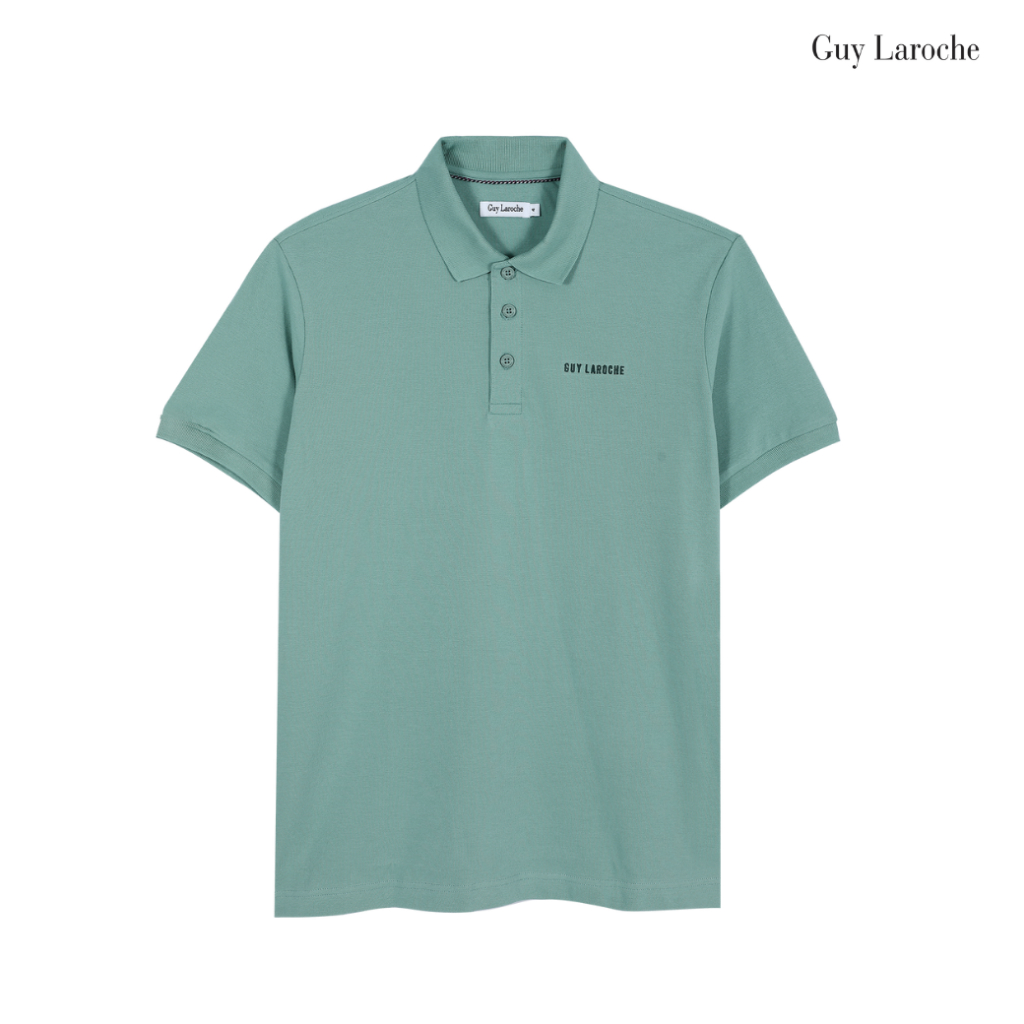 Guy Laroche เสื้อโปโลแขนสั้น ใส่สบาย สีสด ไม่ซีดง่าย ทรง Extra FIT สีเขียว รุ่น BKL6313S6GR