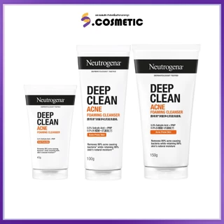 Neutrogena นูโทรจีนา ดีพ คลีน-แอคเน่ โฟมมิ่ง คลีนเซอร์ โฟมล้างหน้า 40 / 100 กรัม
